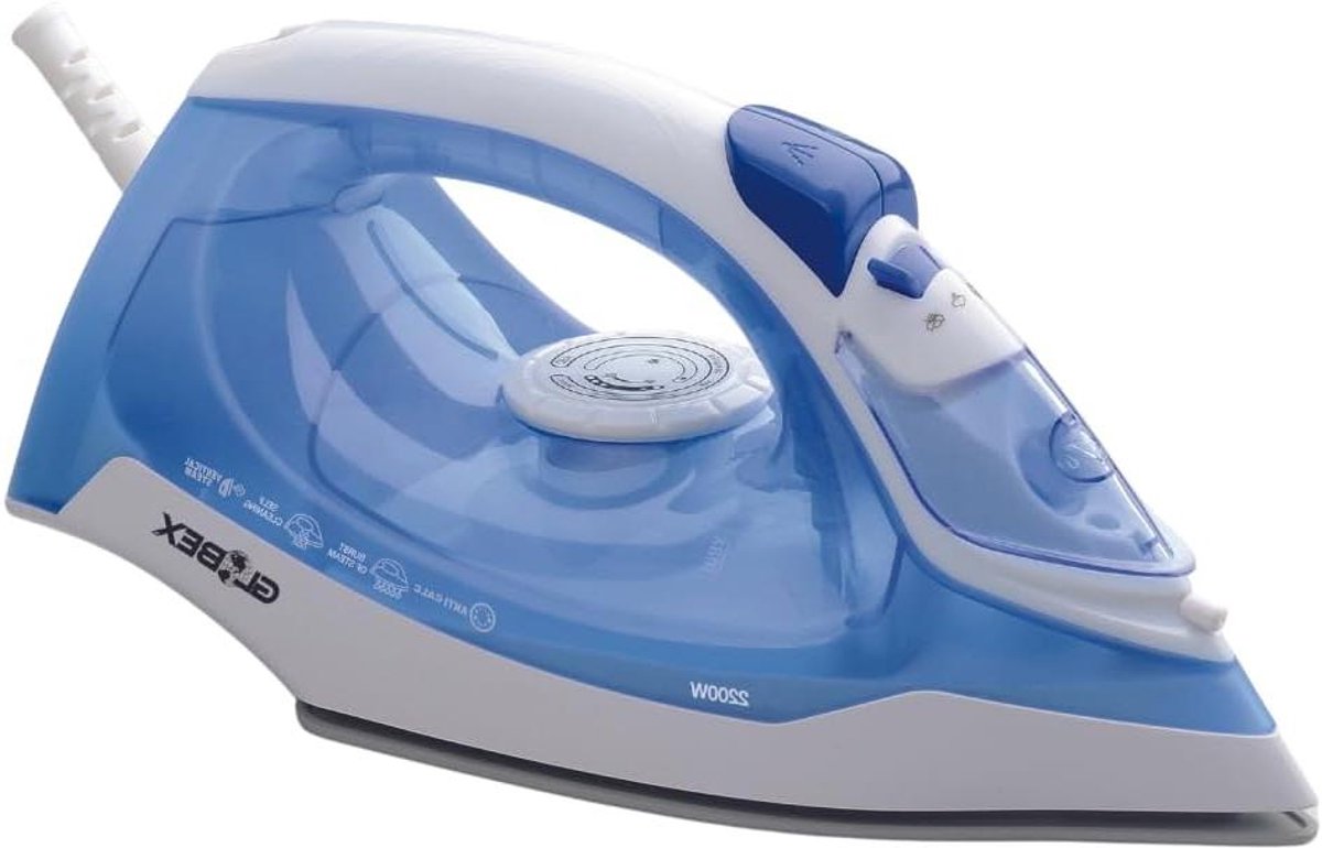 Stoomstrijkijzer - Strijkijzer met Stoom - Kreukvrije Kleding - Keramische Zool - 250 ml - Azurro