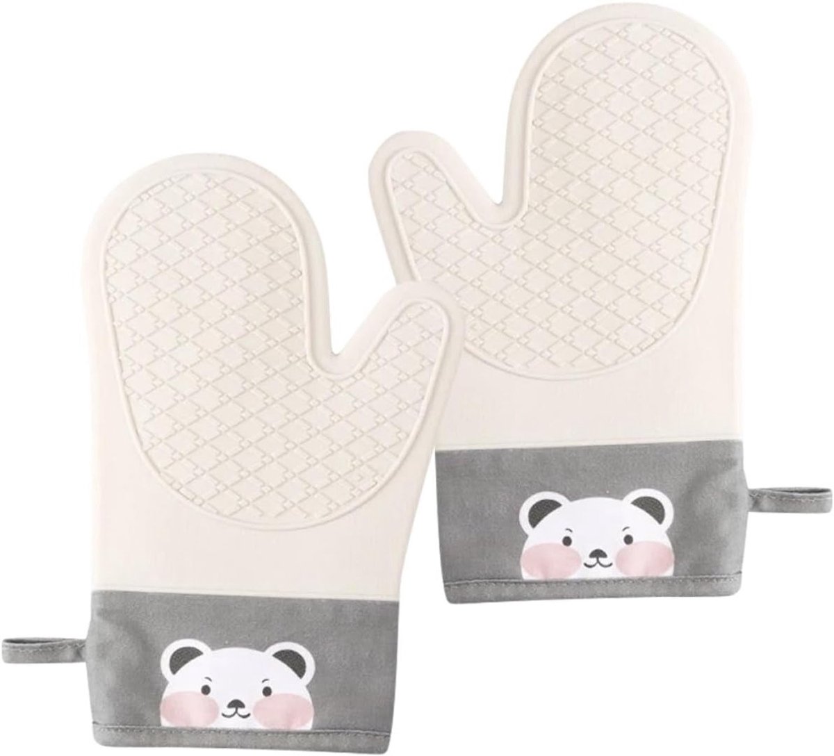 Dikke geïsoleerde ovenhandschoenen voor kinderen in de keuken met antislip grip