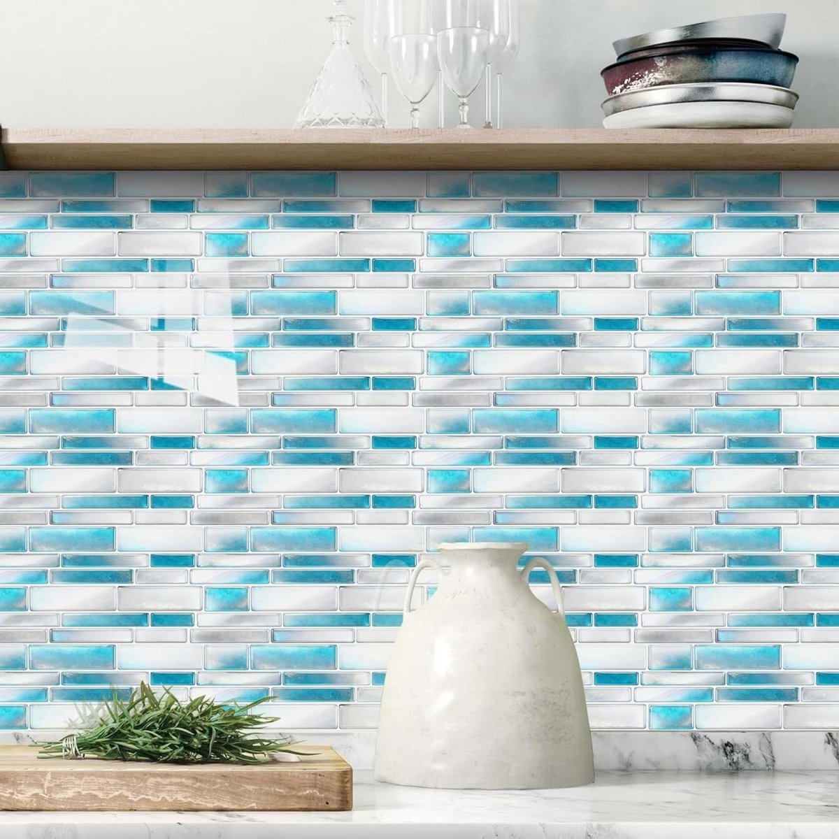 Zelfklevende Wandtegels - Tegelstickers Keuken - Huis Decoratie - Waterdicht PVC - 12x24 c