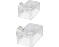 Aquarium Voedercirkel - Voerring Vis - Vissen Voeren - Voorkomt Voerverspreiding - 2 Stuks - Transparant