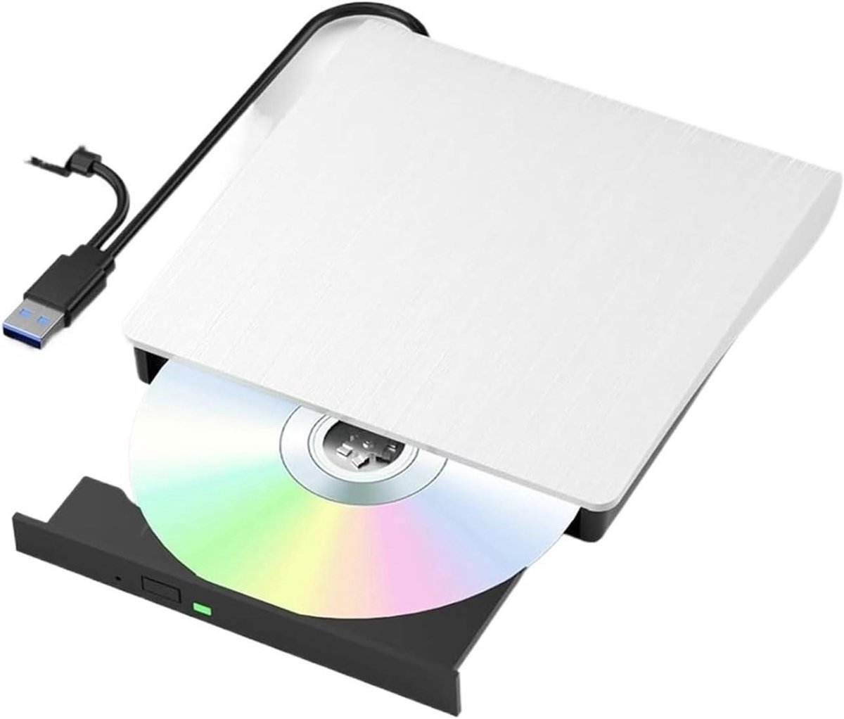 Externe Blu-ray speler - Draagbare DVD Brander - Films Kijken - 3D BD-RW Ondersteuning - Niet gespecificeerd - Wit