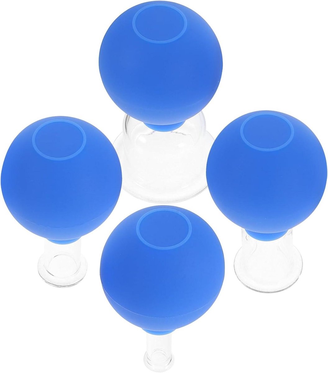 Lichaamsmassager Zuignap - Cupping Cups - Spierpijn Verminderen - Gladde Afwerking - 9.5X5.5cm - Blauw