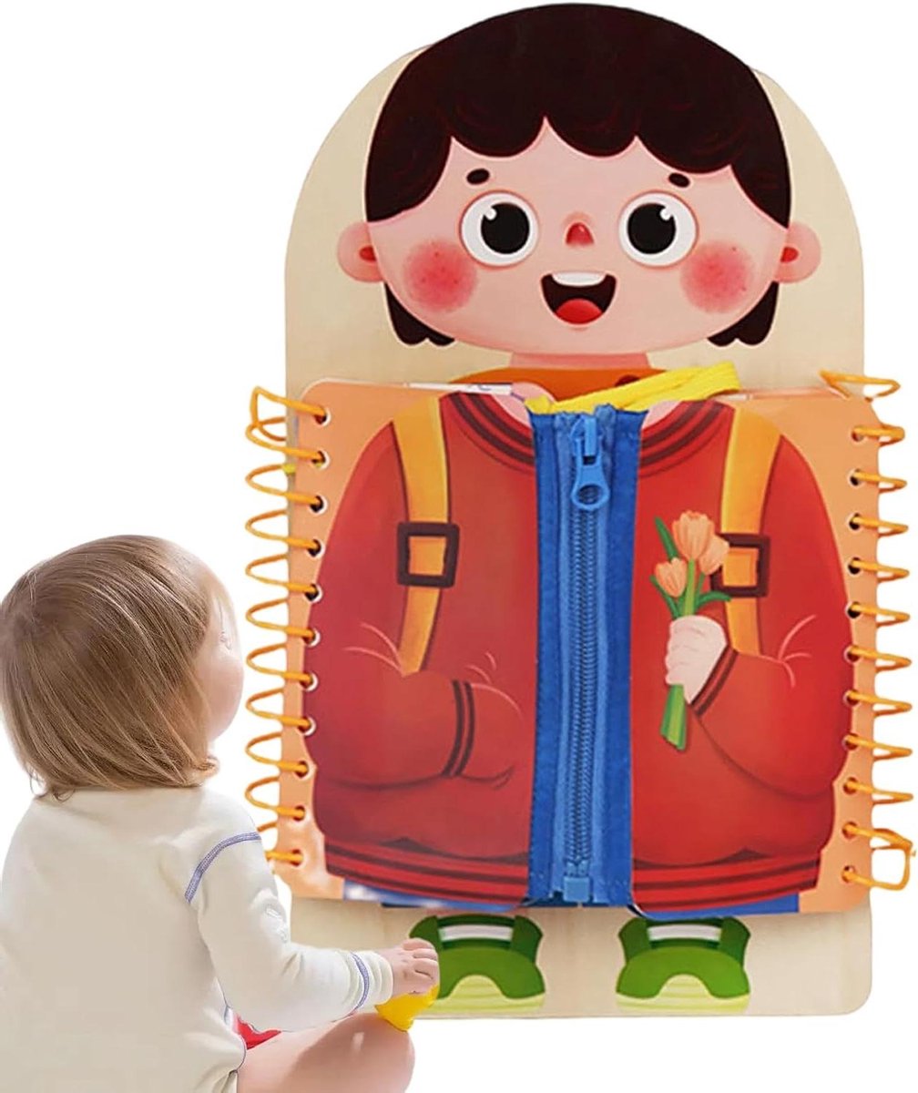 Sensorisch Speelbord - Educatief Bord Baby - Fijne Motoriek Trainen - Kindveilig Hout - 30 x 19.5 cm - Niet gespecificeerd