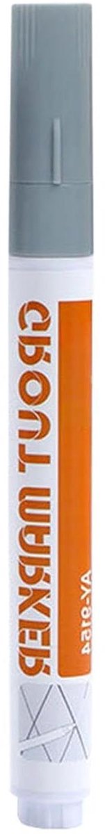 Voegpen - Tegelmarker Reparatie - Voegen Opfrissen - Sneldrogend Waterdicht - 14 cm - Grijs