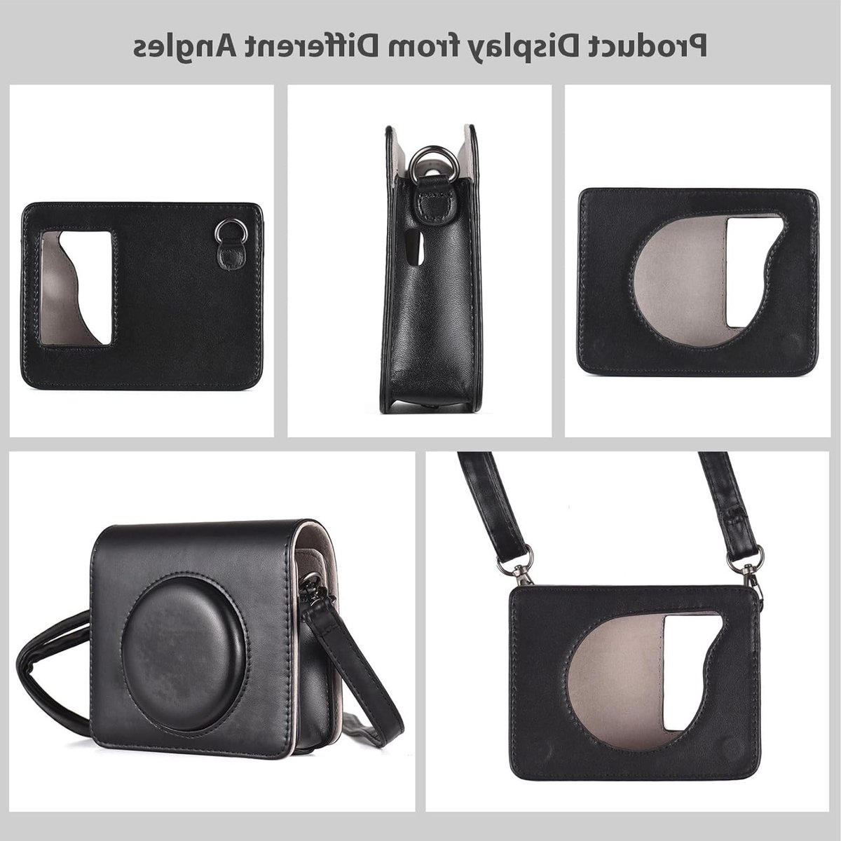 Retro Stijl Draagtas voor Instant Camera, PU Leren Beschermhoes met Verstelbare Schouderriem, Geschikt voor Kodak C300R en Mini Shot 3