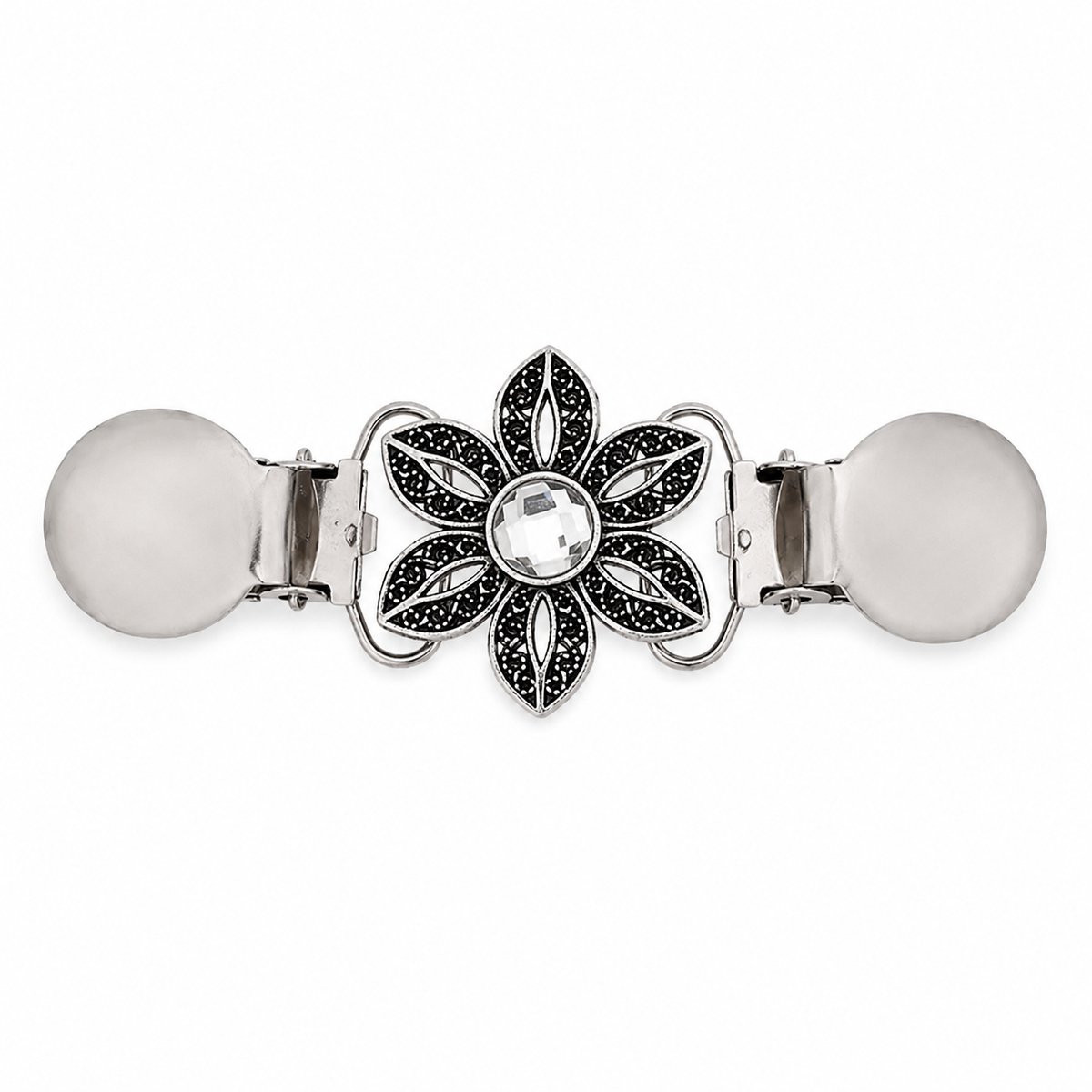 Consumerce® Zilverkleurige Vestclip Bloem – Vestclips Dames – Broche Vestsluitingen – Vest Clip – Vestspeld – Vestklem – Sjaal Vestsluiting Clips – Klem Speld Sluitingen - Sjaalklem