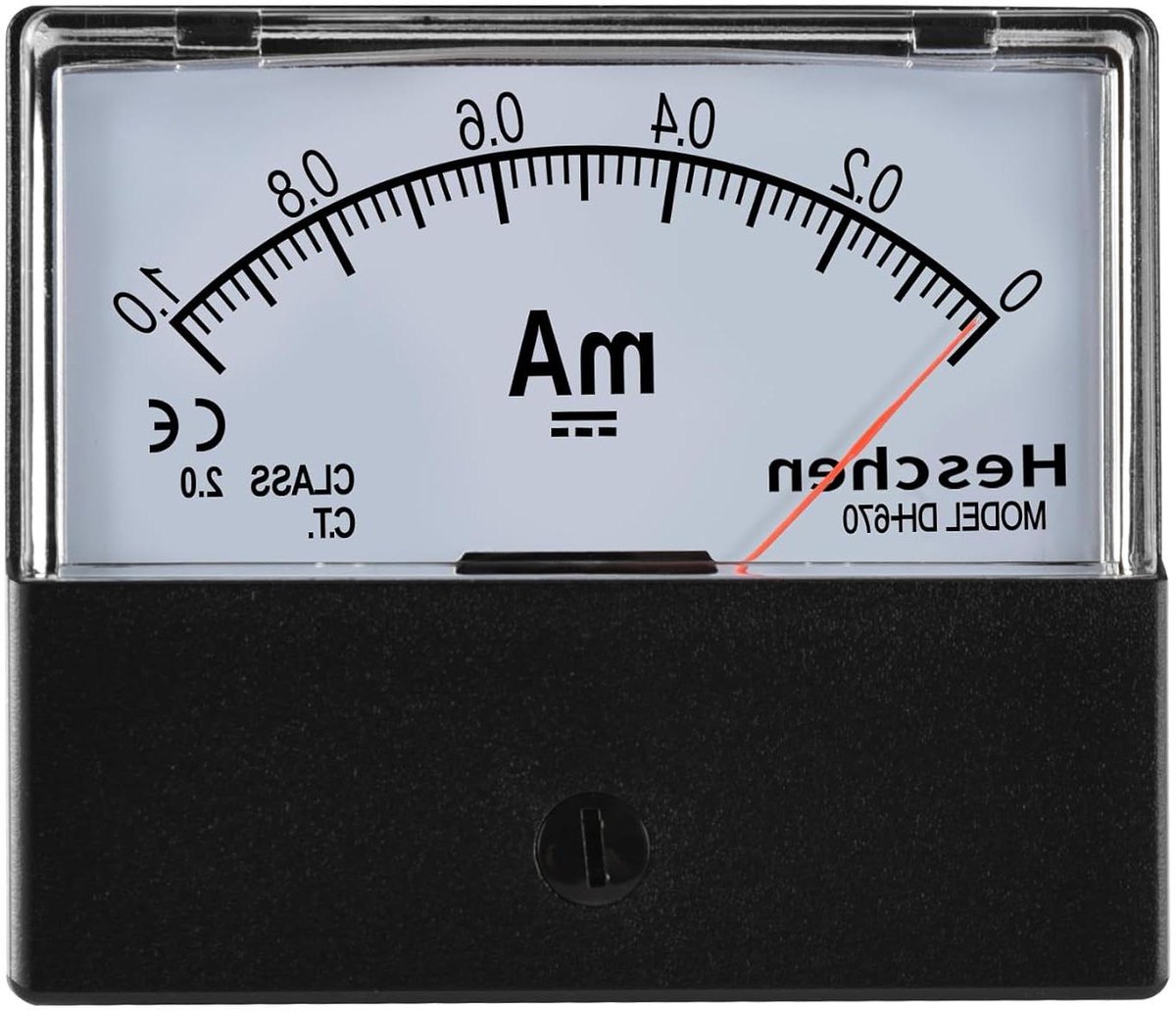 Heschen Rechthoek Comité Opgezette Huidige Meter Ampèremeter Tester DH-670 gelijkstroom 0-1mA Klasse 2.0 Ce vermeld