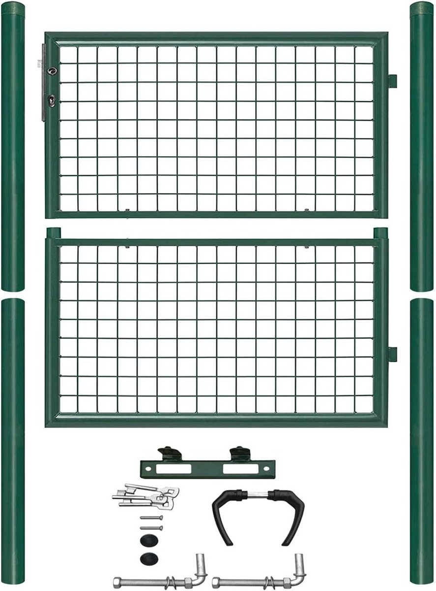 Tuindeur - Tuinpoort - Veilige Toegang - Roestbestendig Gecoat - 100x100cm - Groen