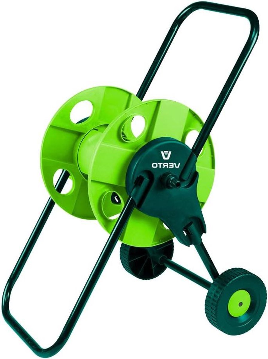 Tuinslang haspel - Slanghaspel trolley - Tuin water geven - Kunststof constructie - 405 x 12 x 32 cm - Zwart
