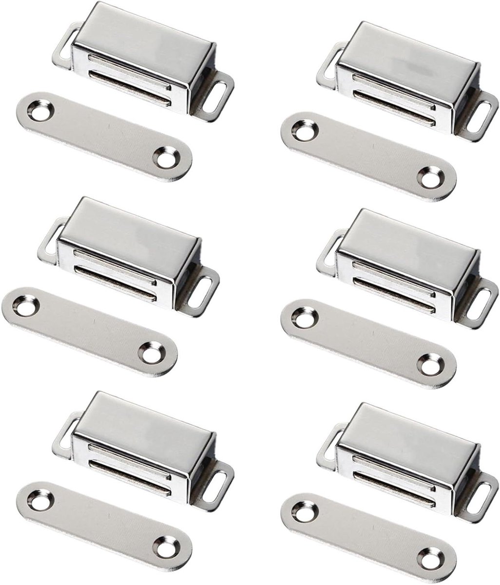 Meubelsnappers Set - Veersluitingen Kastdeuren - Automatische Deuropeners - Duurzaam IJzer ABS - 50x20x10 MM - Zilverkleurig
