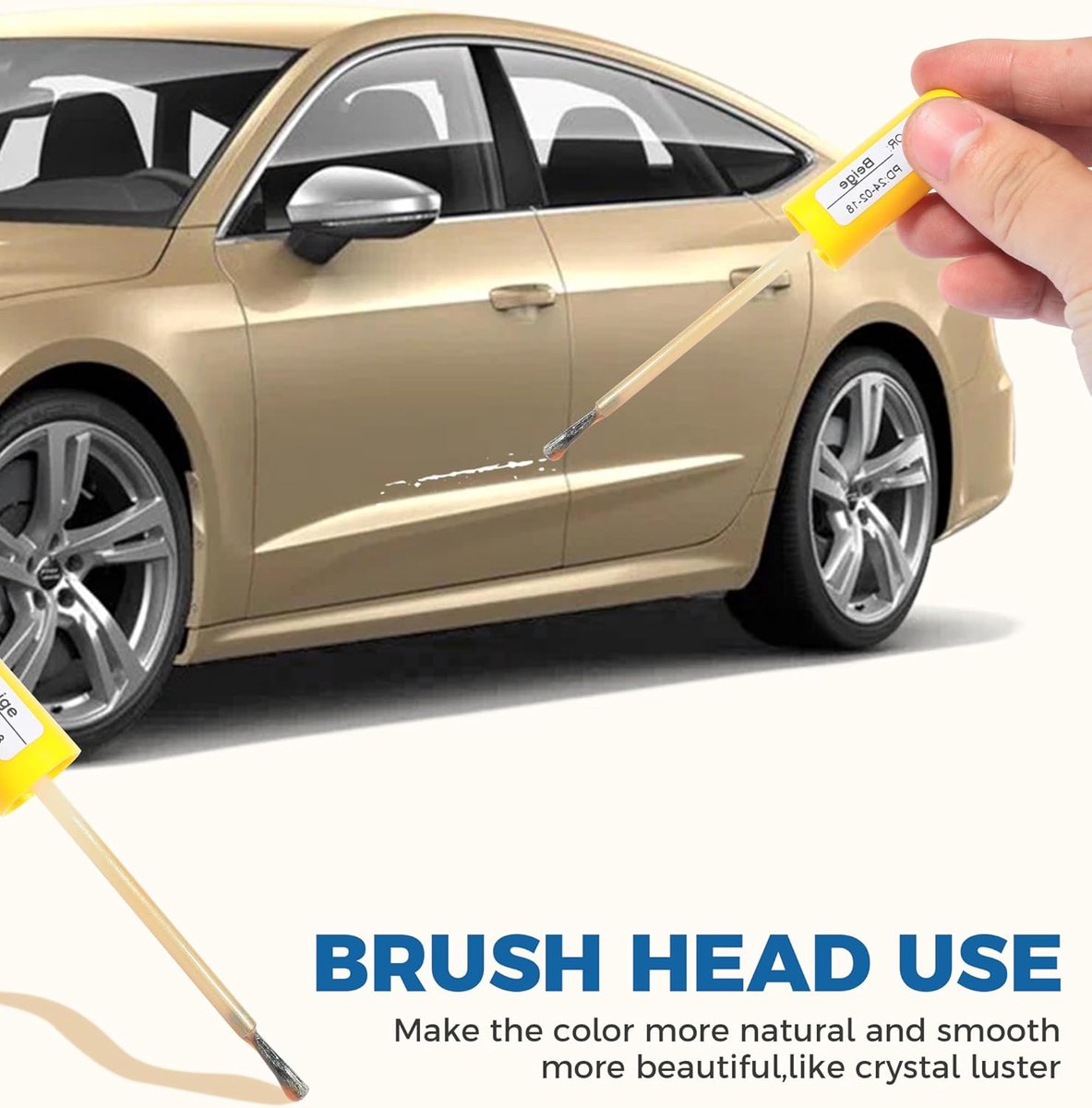 Krassenverwijderaar Auto - Lakstift Reparatie - Snelle Lakherstel - Waterdicht UV-bestendig - 1 ml - Goud – foto 2