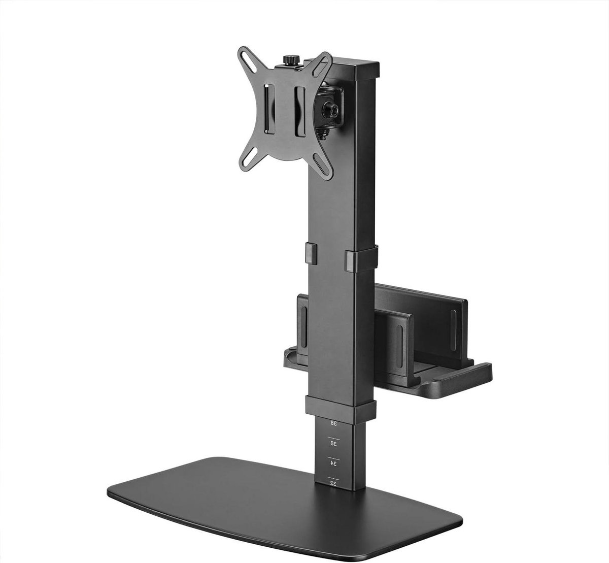 AISENS - DT32TSR-165 - tafelhouder Eco draaibaar en kantelbaar voor monitor/tv en mini-pc, 8 kg van 17-32, zwart