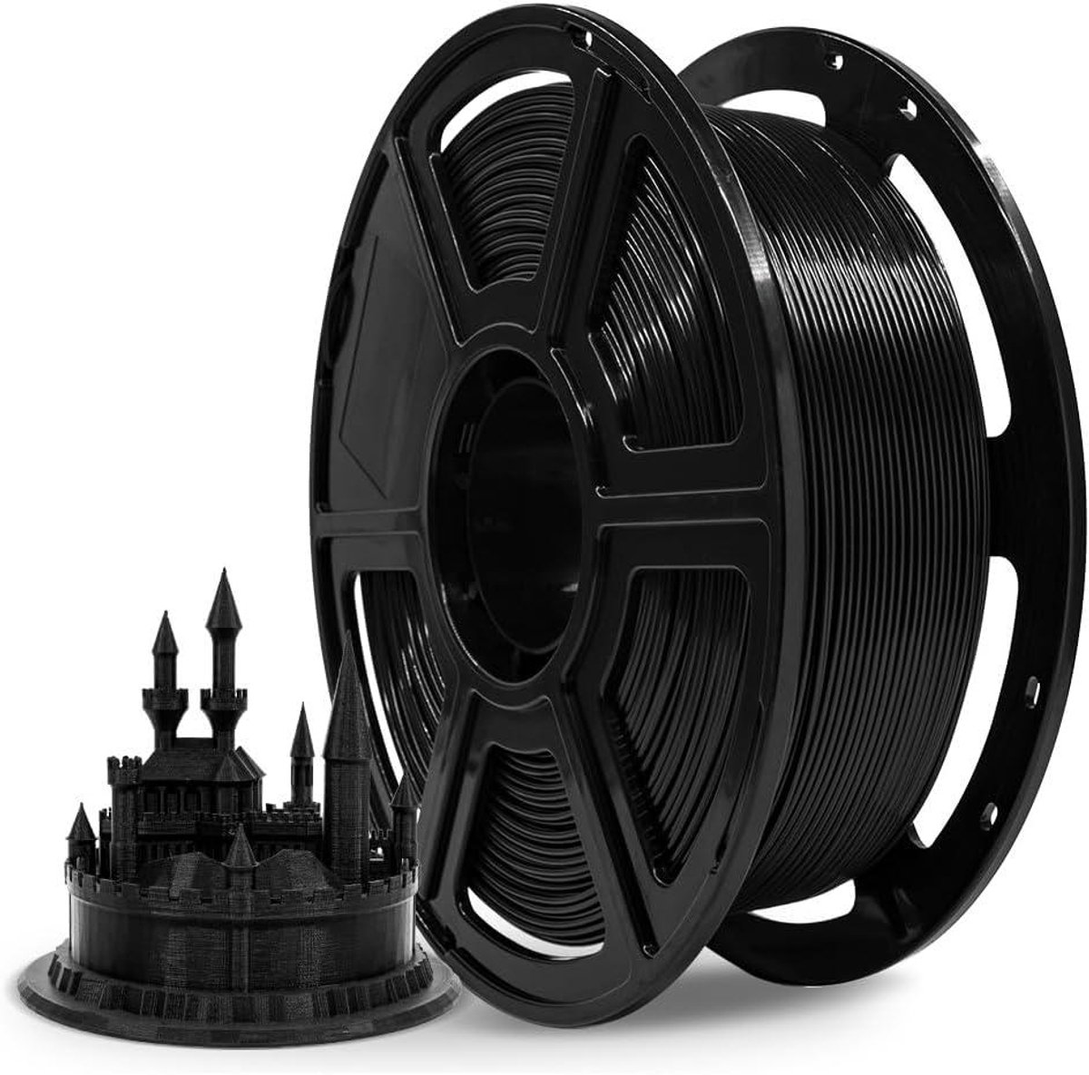3D Printer Filament - ABS Materiaal - Robuuste Prints - Lage Krimp - 1.75mm Diameter - Zwart