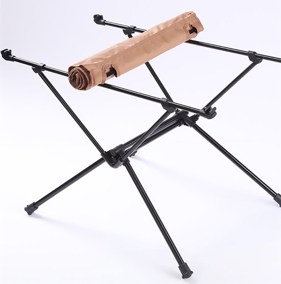 Campingtafel - Draagbare campingtafel - Klaptafel - 39x60x39cm - Tafelblad van Oxford-stof - Draagbaar - Eenvoudig te monteren - Geschikt voor kamperen, wandelen, buiten dineren, strand, picknicks, reizen, tuinactiviteiten - Zwart — afbeelding 5