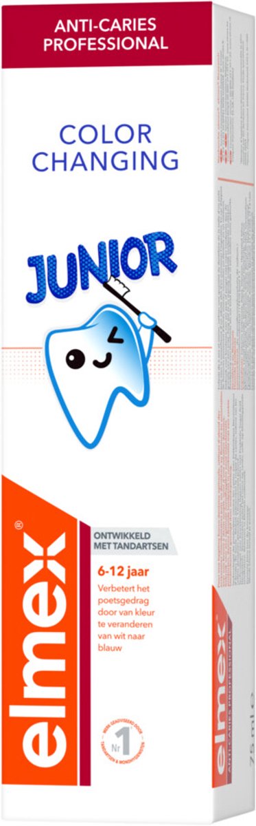 Elmex Tandpasta Junior (6-12 Jaar) Colour Changing - 75 ml