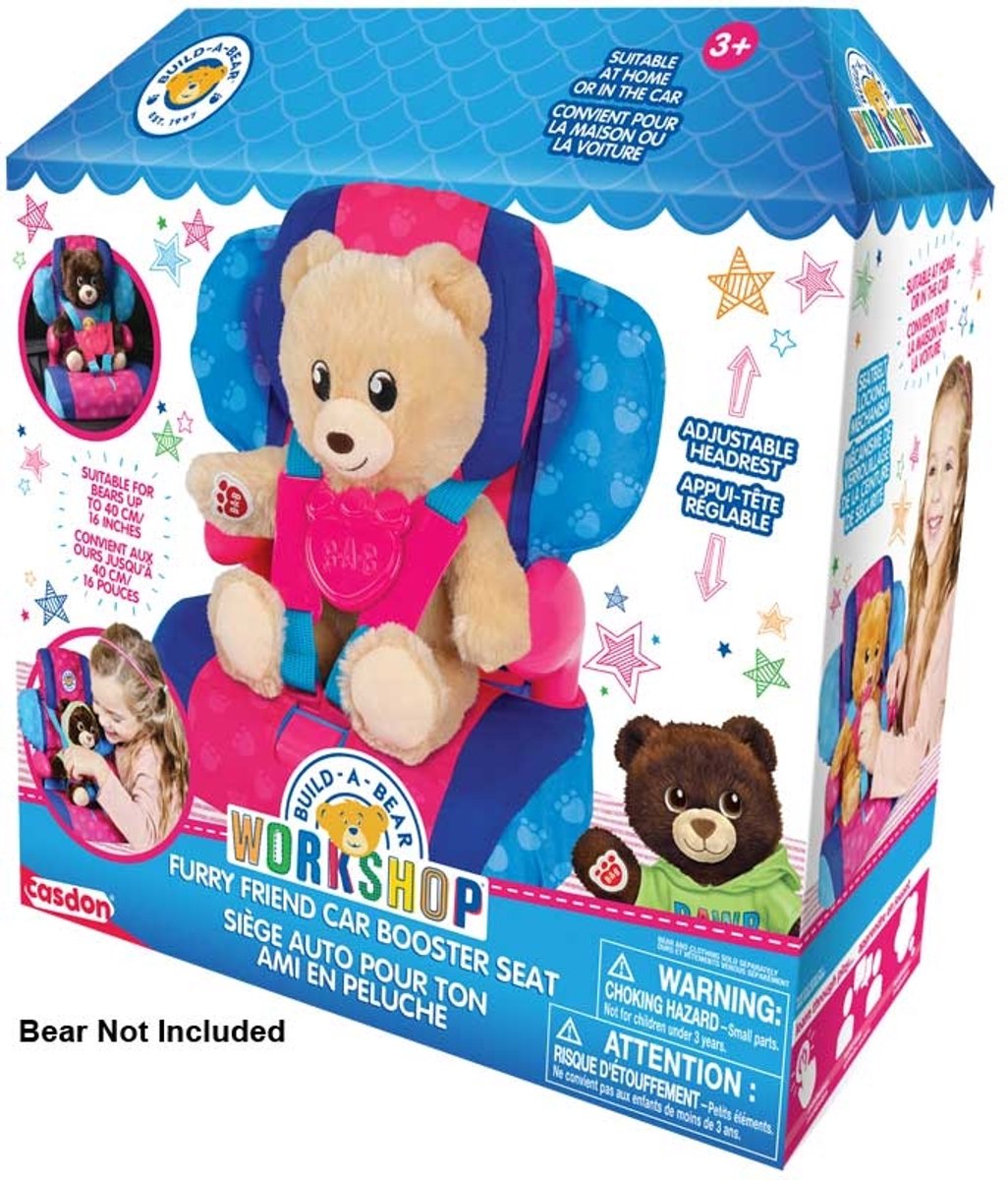 Casdon knuffel autostoel - Build-A-Bear Workshop Furry Friend booster.
