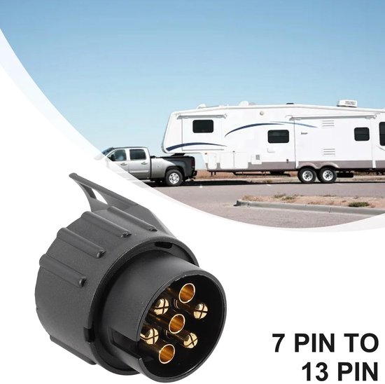Allecto - 12V 7 Pin naar 13 Pin Trailer Adapter - Waterdichte Converter ...