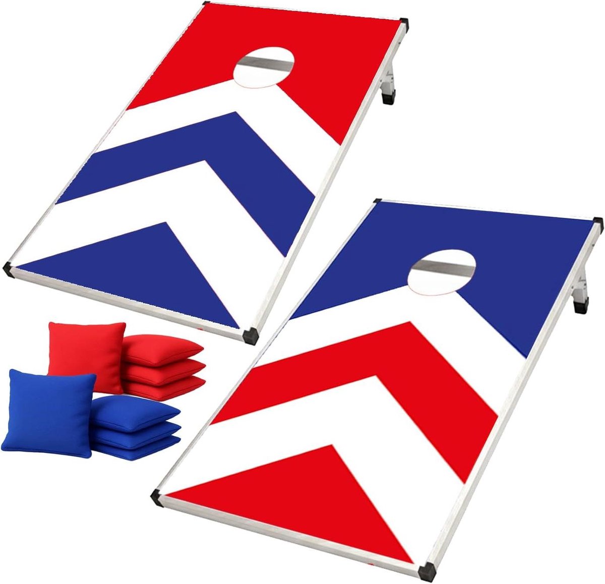 Cornhole Set - Gazonspel - Buiten Spelen - Aluminium Bord - 90x60 cm - Aluminium-Arrow