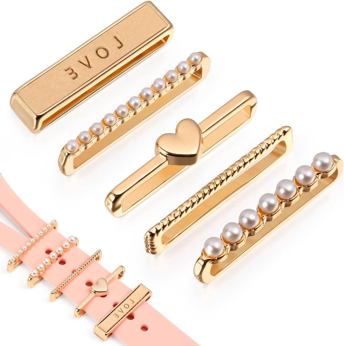 Hemobllo 5 Pieces Creative Watch Straps Decorative Ring Loops Bracelet Accessories