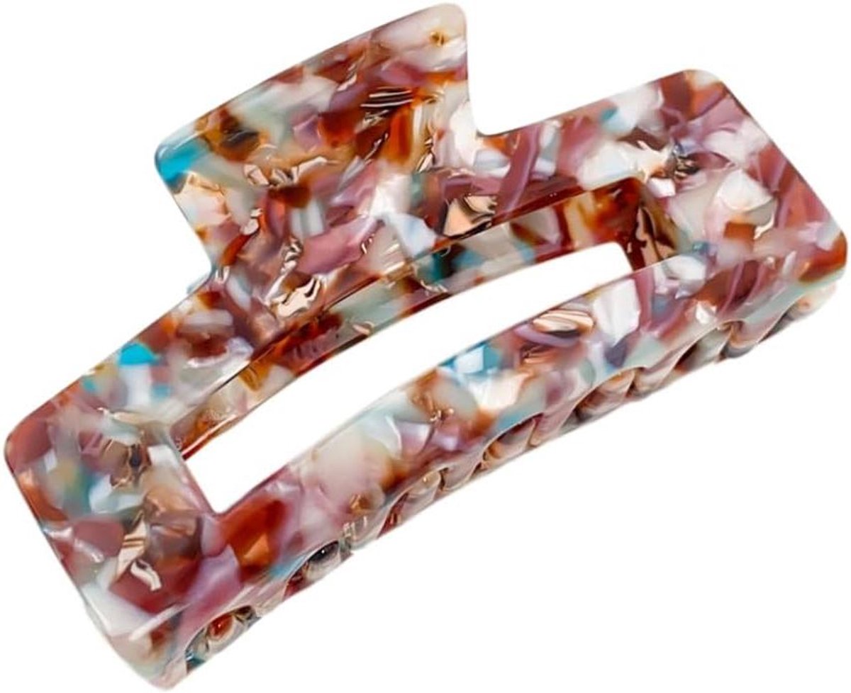Haarspeld Acetaat - Haarklem Dames - Haar Fixeren - Voor Dik Haar - 10.2 cm Lengte - Bruin