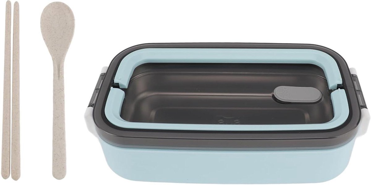 Bento Lunchbox - Voedselcontainer - School en werk - Inclusief bestek - 700ml - Lichtblauw