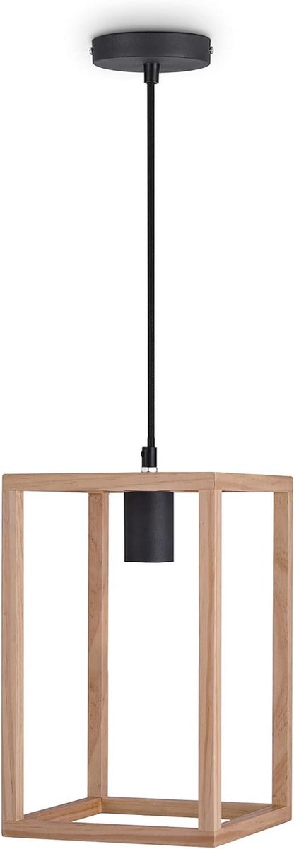 Pendellamp Hout - Hanglamp Eettafel - Woonkamer Verlichting - Natuurlijke Uitstraling - In