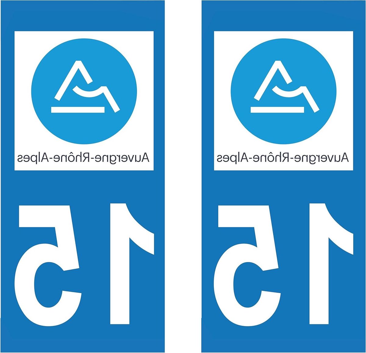 Nummerplaat Stickers - Regio Stickers - Voertuig Personalisatie - Frans Product - 97 x 46 cm