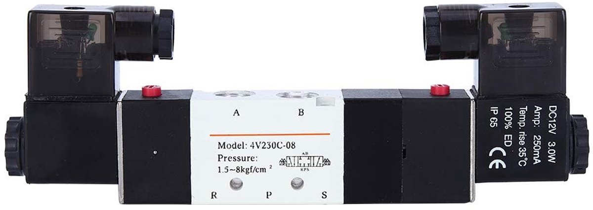 Hilitand Pneumatische Elektromagnetische Ventiel 5 Wegen DC 12V 1/4" BSP