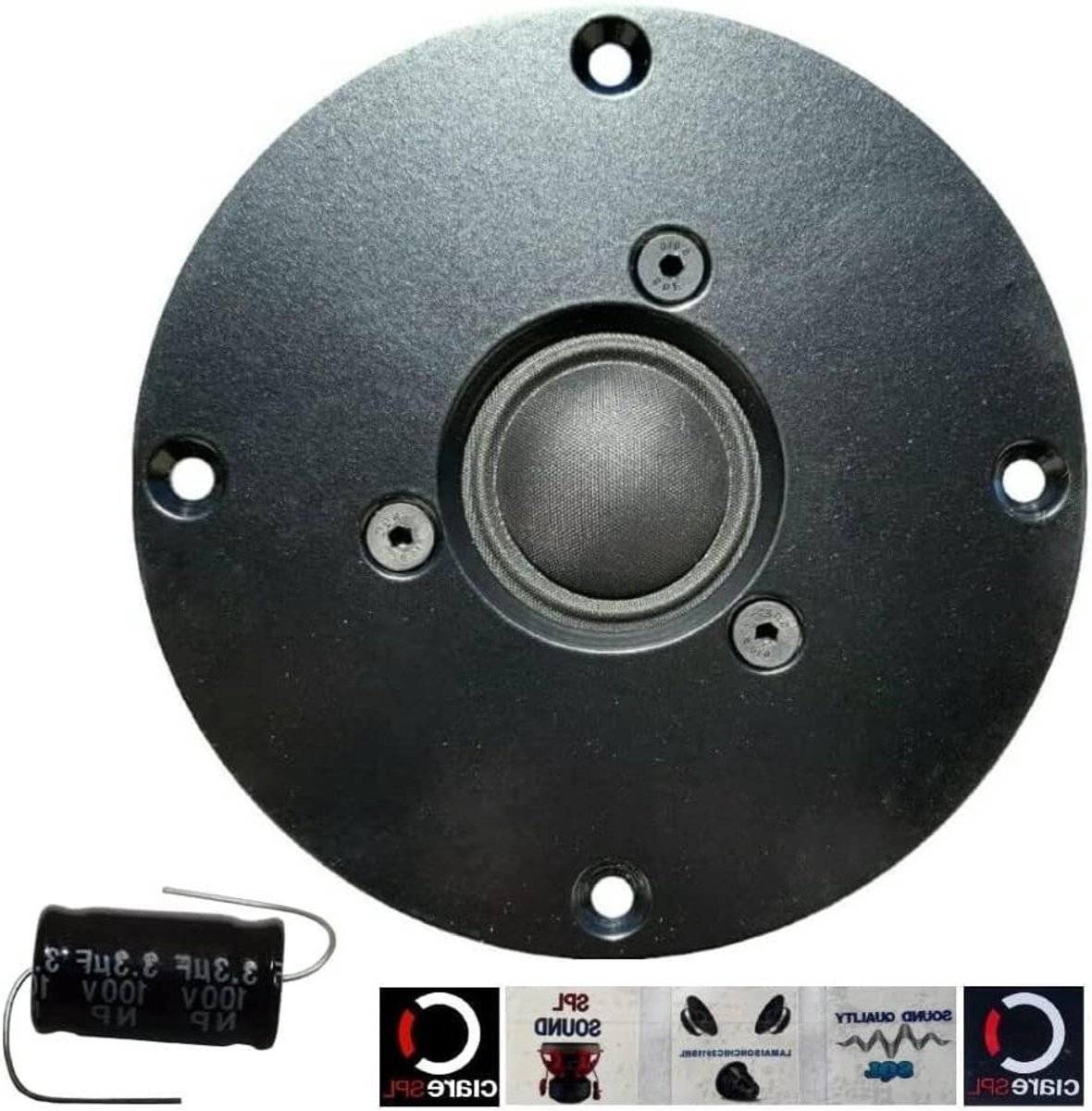 Dome Tweeter - Hoogwaardige Speaker - Audio Installaties - Zija Koepel - 11cm Diameter - Zwart