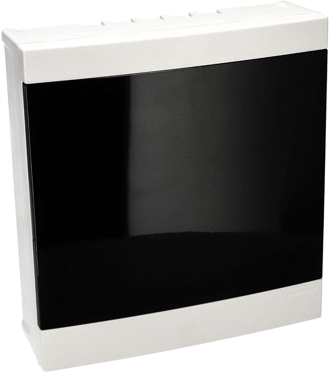 EDO Verdeelkast Opbouw 2-rijig voor 24 Modules 32 x 30 x 9,5 cm IP40 - Opbouwverdeler Witte ABS Kunststof Zekeringskast - Elektriciteitskast voor Binnen, Garage, Werkplaats, Huisinstallaties