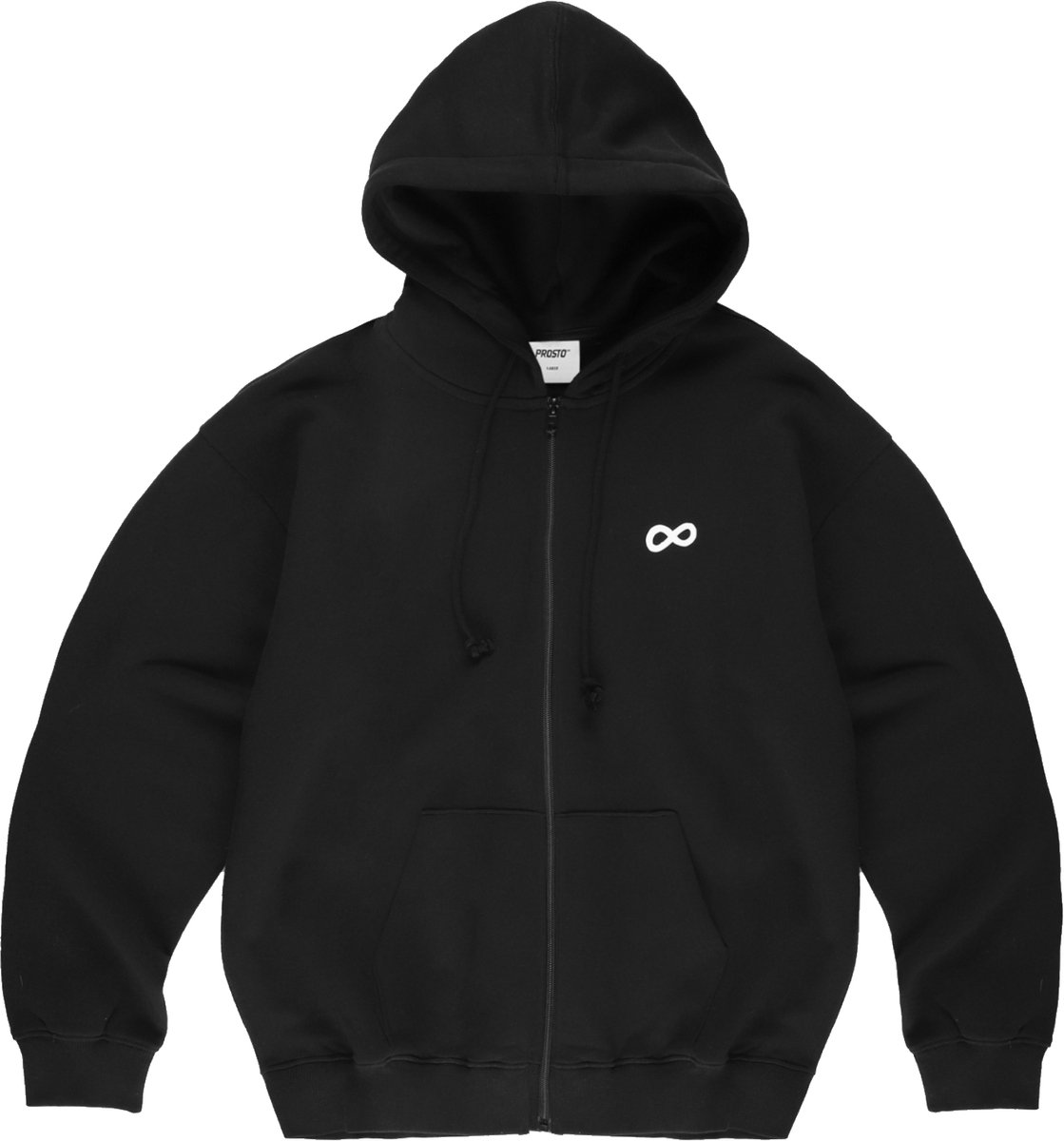 Prosto Infinity Zip Hoodie, Mannen, Zwart, Sweatshirt, maat: XL