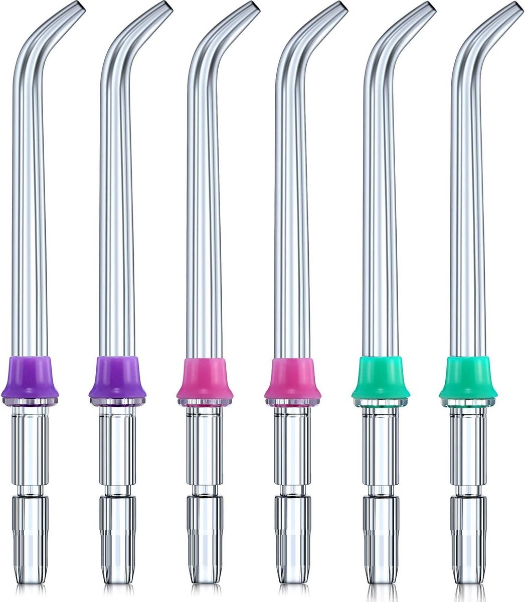 Vervangende Classic Jet Tips voor Tandheelkundige Waterstraal Nozzles - Accessoires voor Waterflossers en Mondirrigatoren (Set van 6)