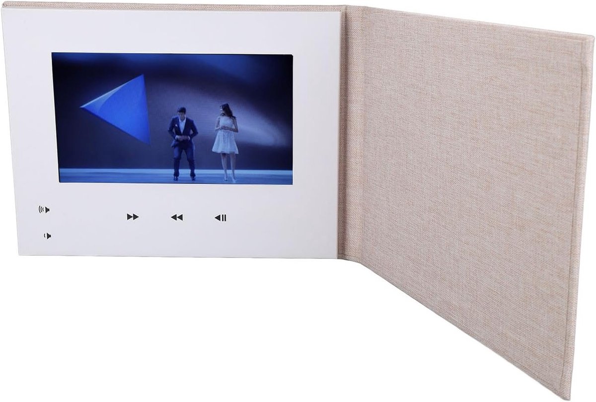 7 Inch Hoge Definitie Video Wenskaart met Sterke Kern, DIY Video Brochure, 4GB Geheugen voor Valentijnsdag en Feestdagen