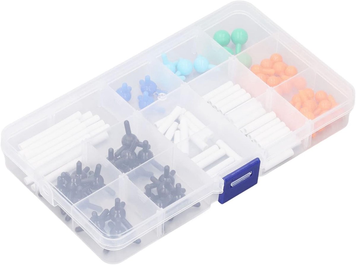 Moleculair Modelset voor Chemie - Organische en Anorganische Verbindingen met Kleurcodering en Handleiding voor Kinderen