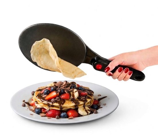 Homestar Elektrische Pancake Maker, Pannenkoeken Maker & Crêpes Maker incl. Mengkom & Garde - 20cm - 700W — afbeelding 2