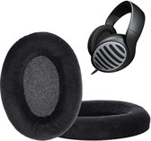 kwmobile 2x fluwelen oorkussens geschikt voor Sennheiser HD515 / HD555 / HD595 / HD518 koptelefoons - Kussens voor over-ear-koptelefoon in zwart