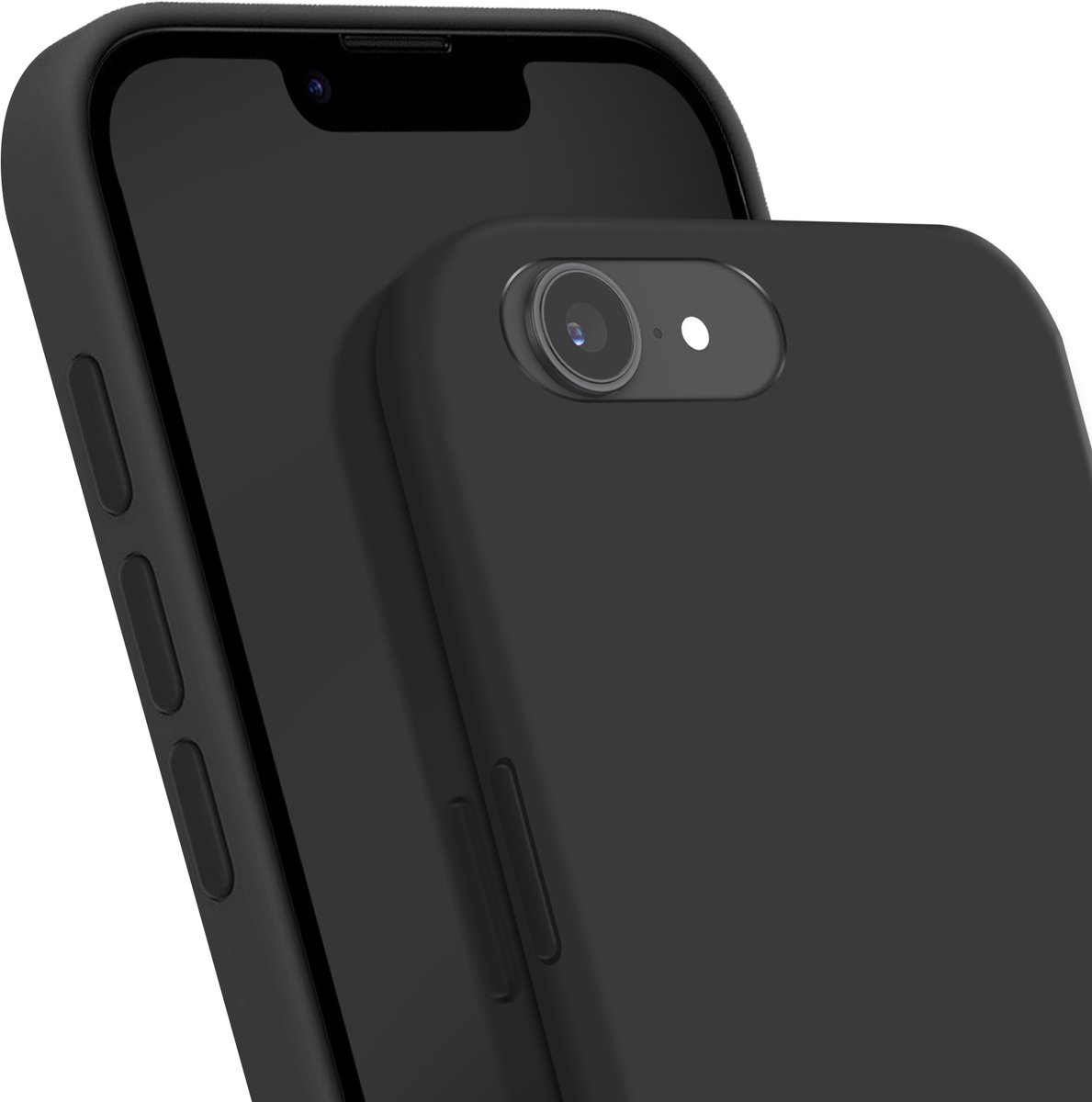 Akashi, Hoesje Geschikt voor Apple iPhone 17e Soepel Siliconen Matte Afwerking, Zwart
