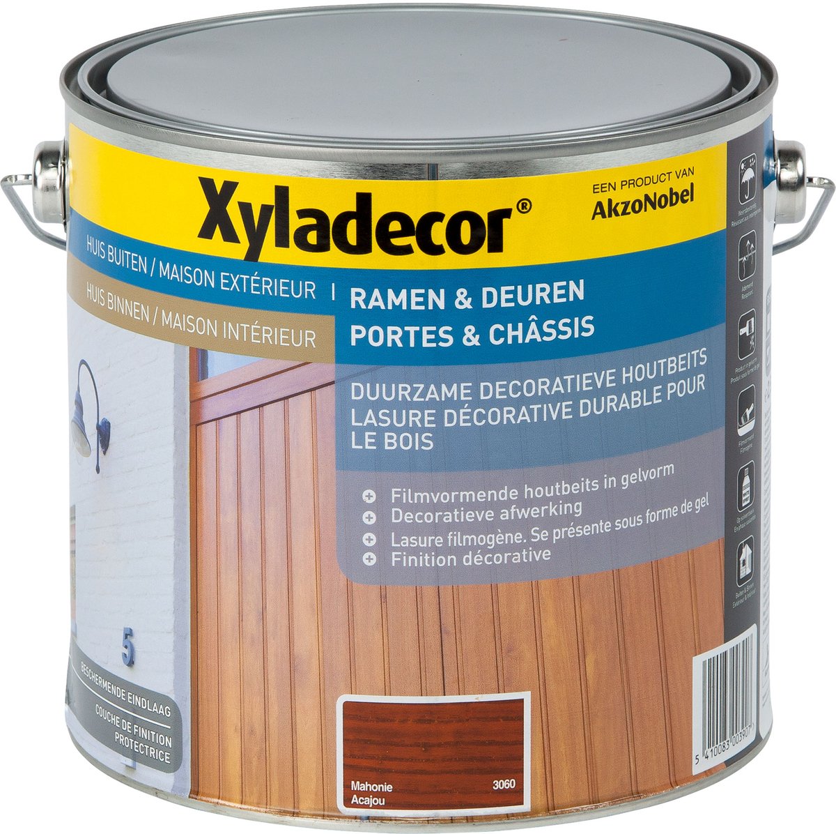 Xyladecor - Ramen & Deuren (solvent) - Mahonie - 2,5 L