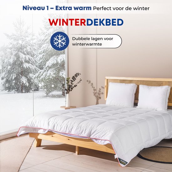 Niveau 1 - Extra warm winterdekbed: dubbele lagen voor winterwarmte, perfect voor de winter.