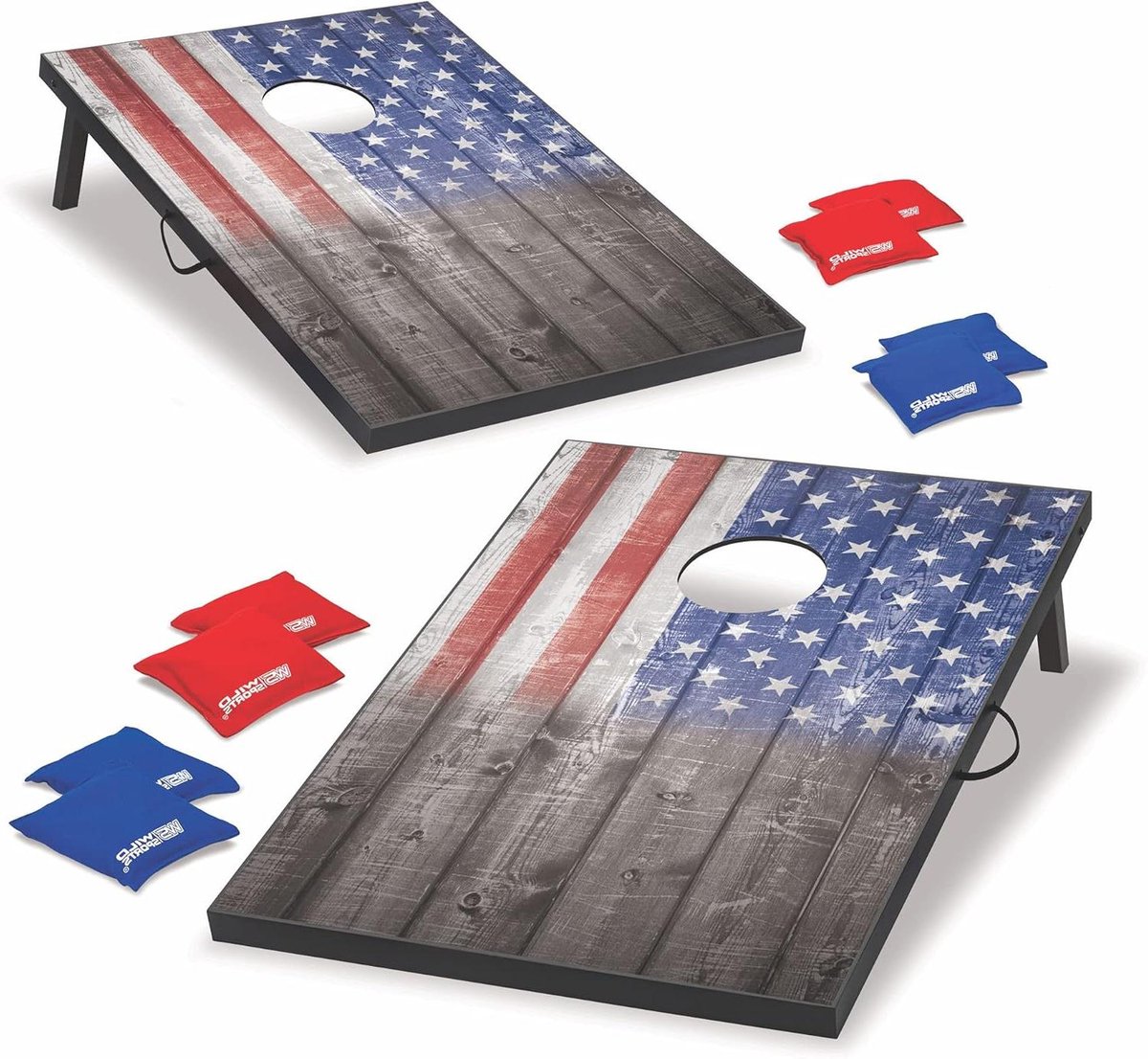 Cornhole Spel Set - Gooispel Buitenshuis - Buiten Spelen - Draagbaar Ontwerp - 2x3 Voet - Amerikaans Patroon