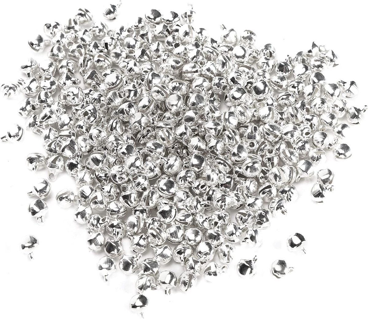 Jingle Bells voor Kerstdecoraties - 300 Stuks Kleine Belletjes voor Armbanden, Kettingen en Sleutelhangers van Zilver IJzer voor Creatieve Sieraden