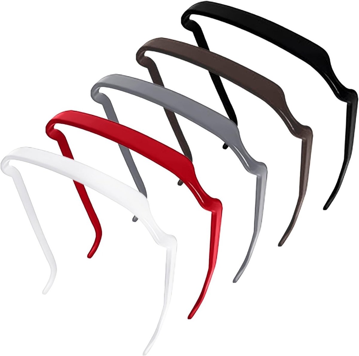 Vijfkante plastic haarbanden, creatieve en gepersonaliseerde zonnebril haarband, eenvoudige en modieuze haaraccessoires voor vrouwen, ideaal voor dik en krullend haar.