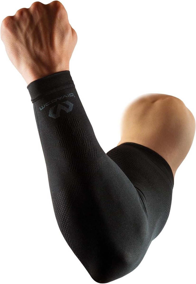 Compressie Armmouw - Sport Arm Beschermer - Spierondersteuning Sport - Anatomische Hex-technologie - Maat L - Zwart