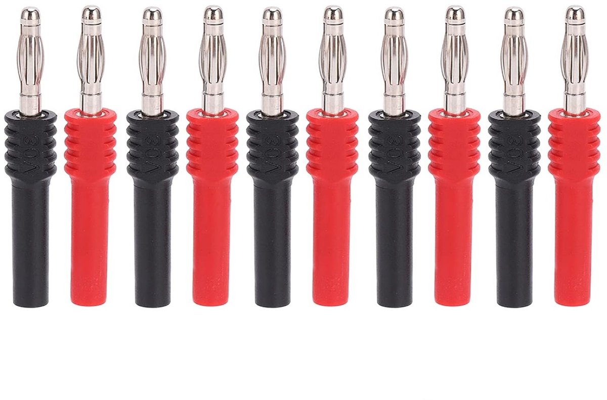 Set van 5 Banana Plug Connectoren 4mm naar 2mm - Adapter voor Speakers en Elektronische Instrumenten