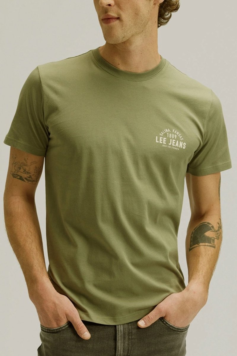 Lee T-shirt Mercantile XL Groen