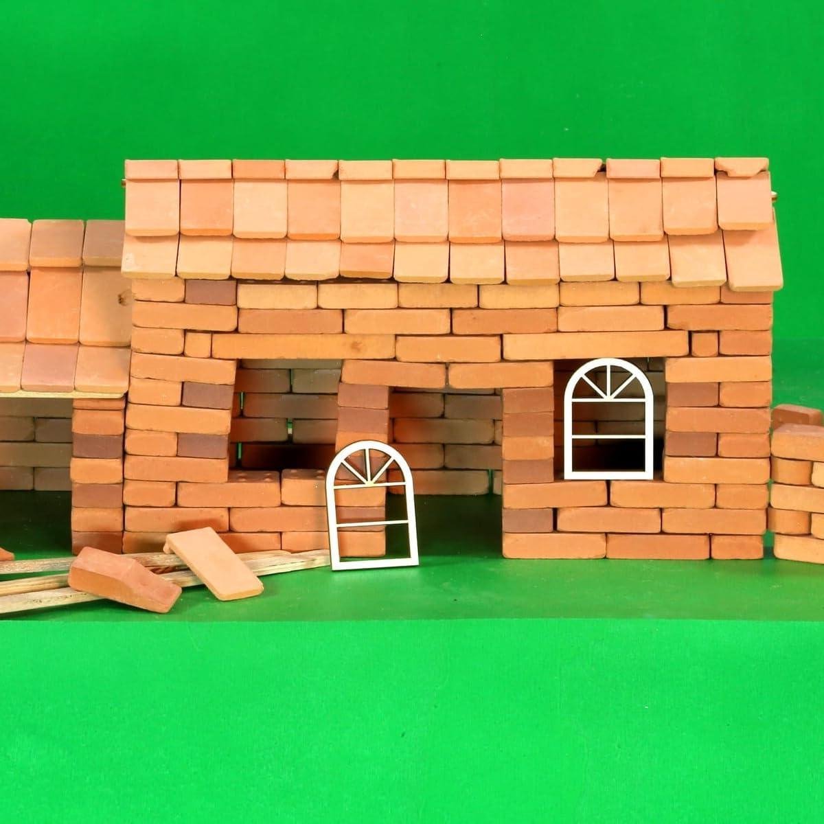 Houten Raam Halfrond - Modelbouw Venster - Knutselen Decoratie - Gelaserd Bruine Rand - 3-12cm Hoogte - Natuurlijk Hout