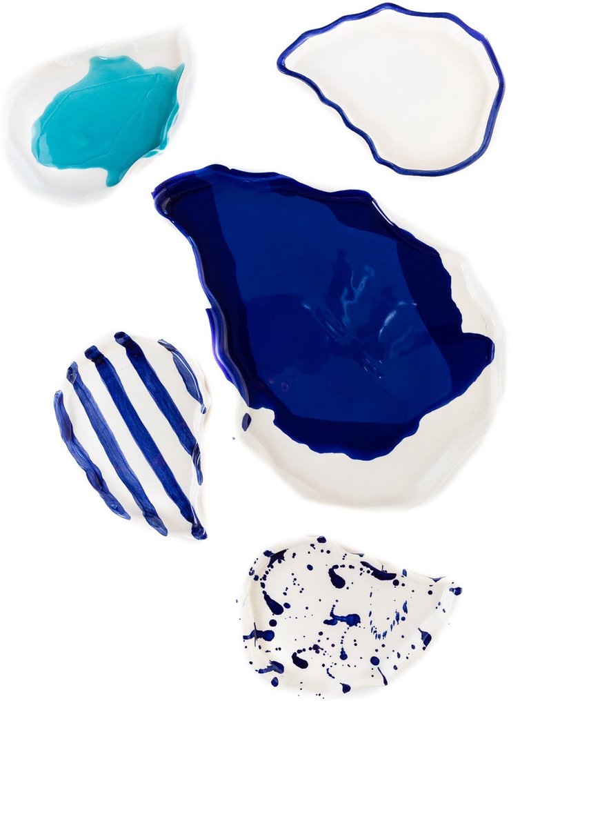 Val Pottery - Set van schaaltjes voor zeevruchten of tapas (set van 5) - Schalen