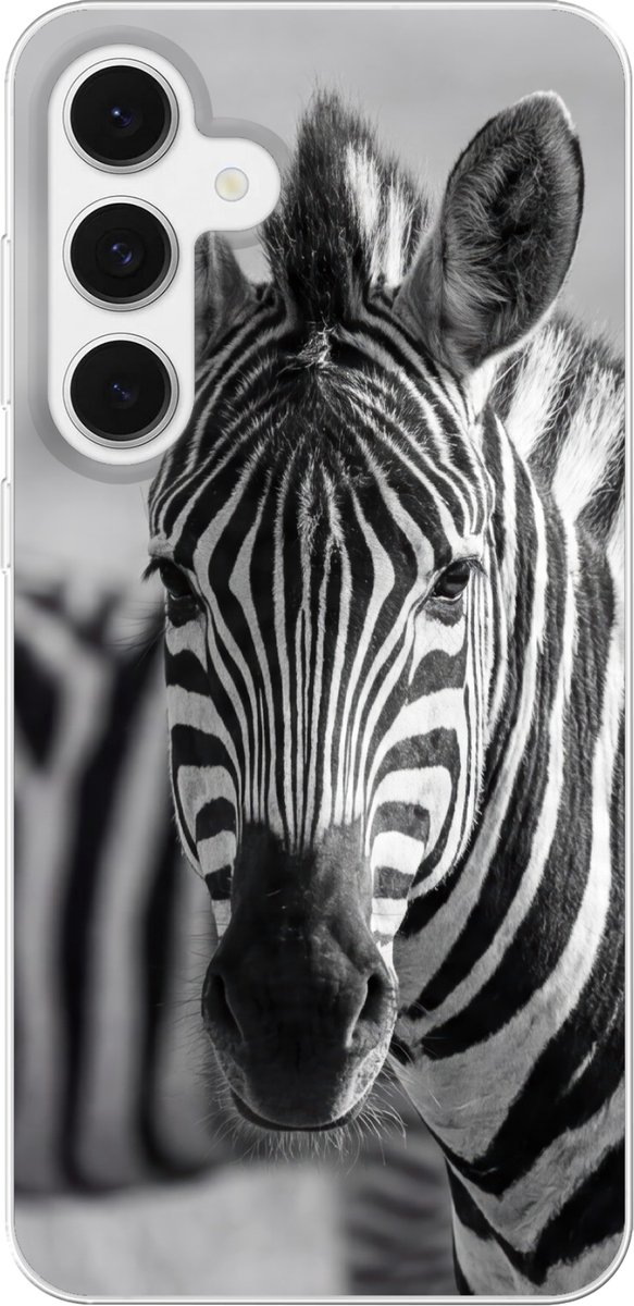 Telefoonhoesje samsung Galaxy S24 FE hoesje - Zebra's - Zwart - Wit - Siliconen Telefoonhoesje Telefoonhoesje