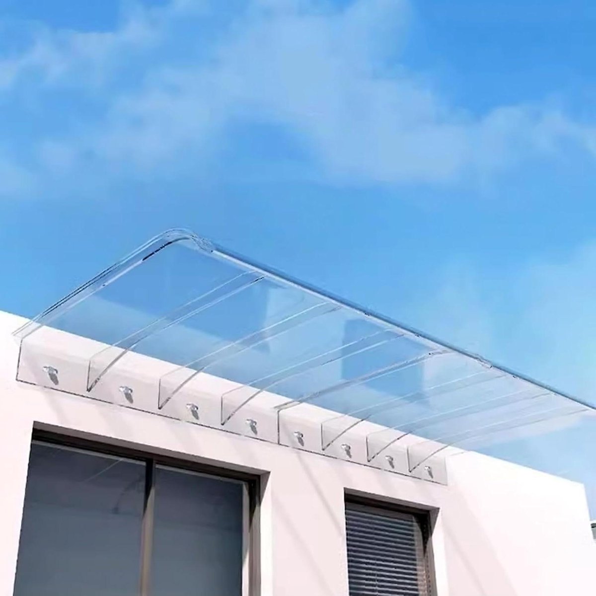 Raam Luifel - Deur Overkapping - Bescherming Tegen Weer - UV-Bestendig Polycarbonaat - 50x300cm - Transparant