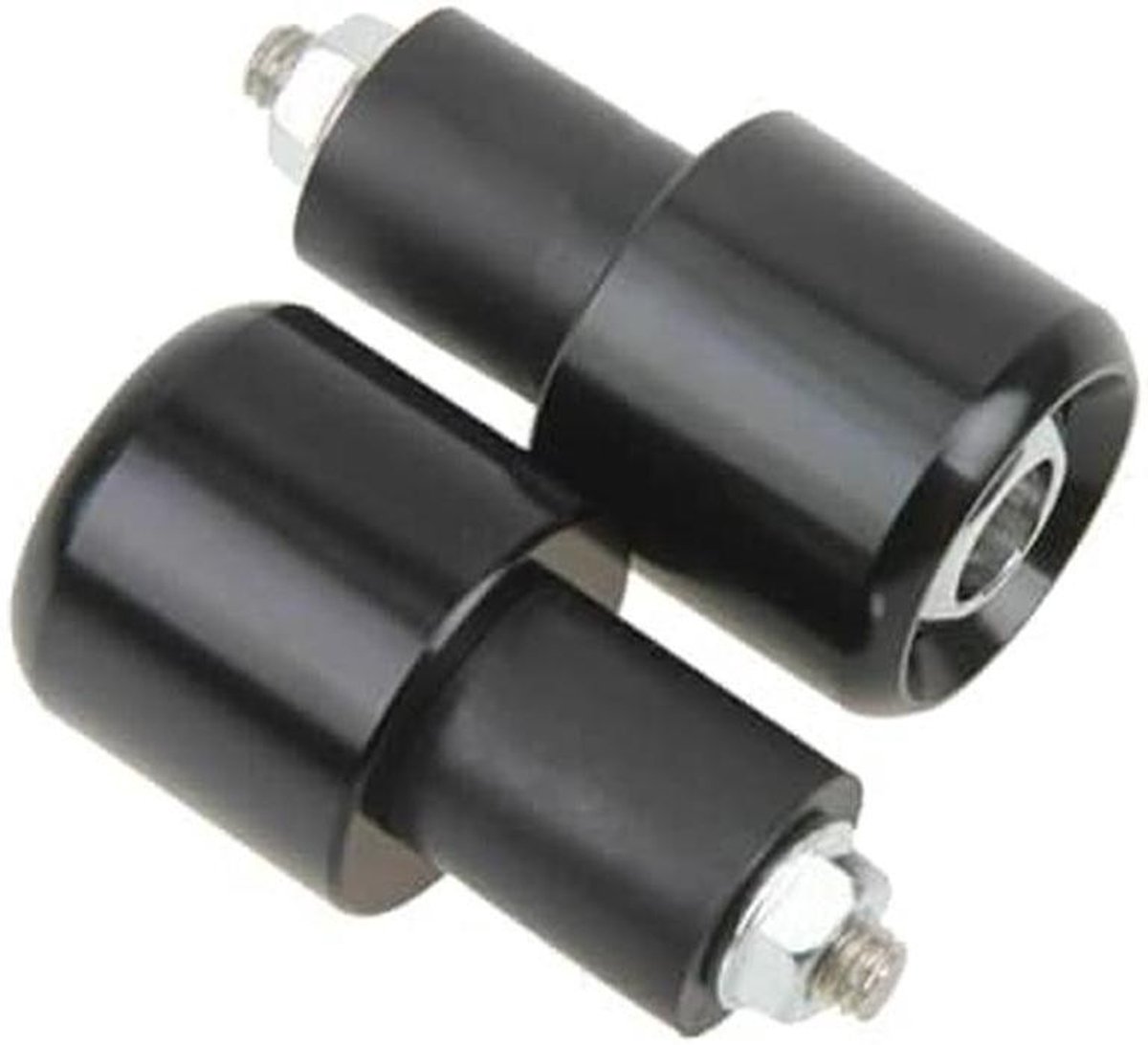 Motorfiets Stuuruiteinden - Handvat Bar Pluggen - Trillingen Dempen - CNC Gefreesd Aluminium - 22mm Diameter - Zwart
